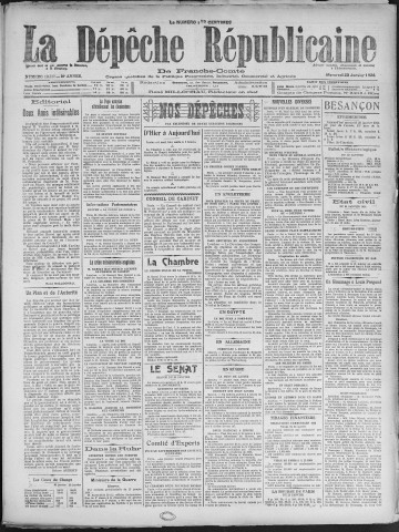 23/01/1924 - La Dépêche républicaine de Franche-Comté [Texte imprimé]