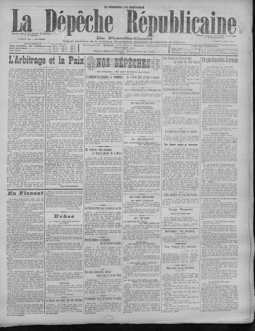23/08/1921 - La Dépêche républicaine de Franche-Comté [Texte imprimé]