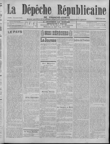 09/05/1912 - La Dépêche républicaine de Franche-Comté [Texte imprimé]
