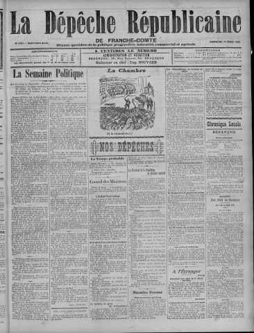 14/03/1909 - La Dépêche républicaine de Franche-Comté [Texte imprimé]