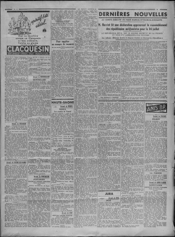 04/07/1935 - Le petit comtois [Texte imprimé] : journal républicain démocratique quotidien