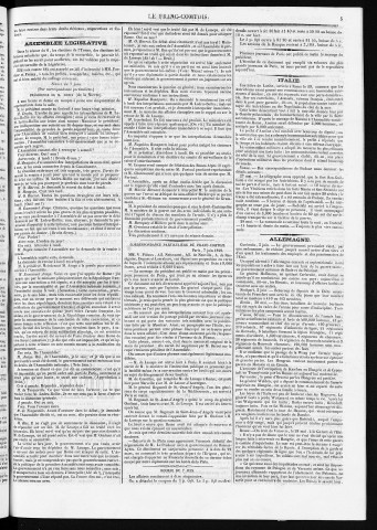 09/06/1849 - Le Franc-comtois - Journal de Besançon et des trois départements