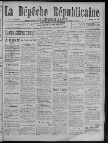 24/04/1906 - La Dépêche républicaine de Franche-Comté [Texte imprimé]