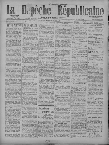 22/08/1920 - La Dépêche républicaine de Franche-Comté [Texte imprimé]