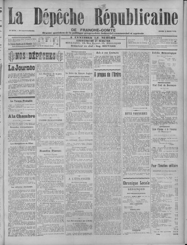 05/03/1912 - La Dépêche républicaine de Franche-Comté [Texte imprimé]
