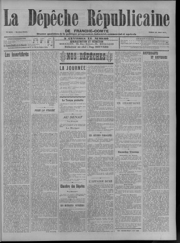 13/06/1911 - La Dépêche républicaine de Franche-Comté [Texte imprimé]