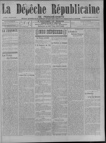 06/06/1911 - La Dépêche républicaine de Franche-Comté [Texte imprimé]