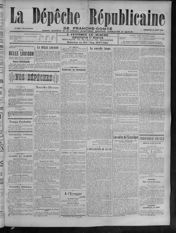 24/08/1906 - La Dépêche républicaine de Franche-Comté [Texte imprimé]