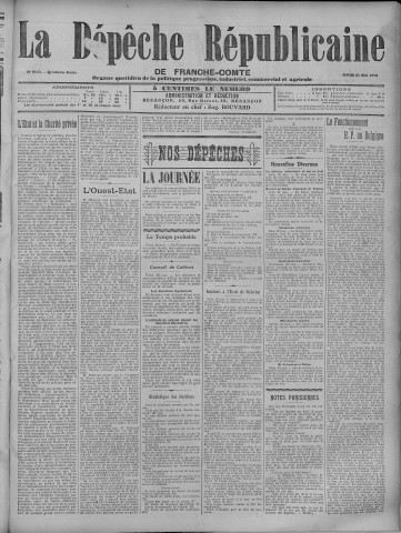 24/05/1910 - La Dépêche républicaine de Franche-Comté [Texte imprimé]