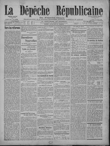 20/07/1920 - La Dépêche républicaine de Franche-Comté [Texte imprimé]