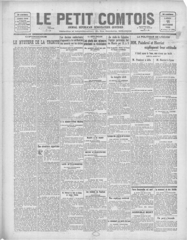 11/10/1926 - Le petit comtois [Texte imprimé] : journal républicain démocratique quotidien