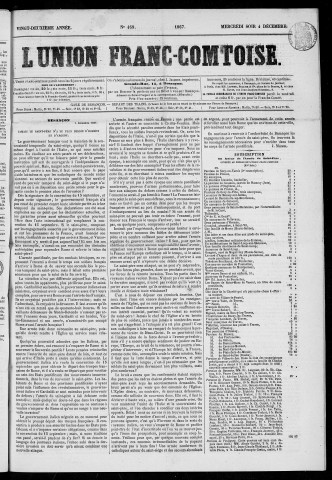 04/12/1867 - L'Union franc-comtoise [Texte imprimé]