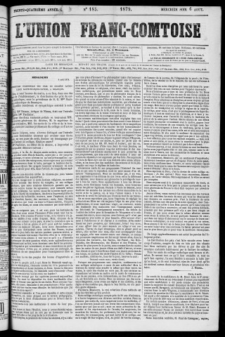06/08/1879 - L'Union franc-comtoise [Texte imprimé]