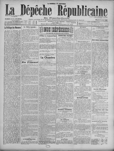 03/02/1925 - La Dépêche républicaine de Franche-Comté [Texte imprimé]