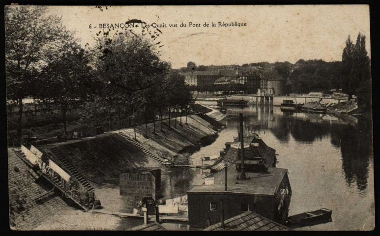 Besançon - Les Quais vus du Pont de la République [image fixe] 1904/1923