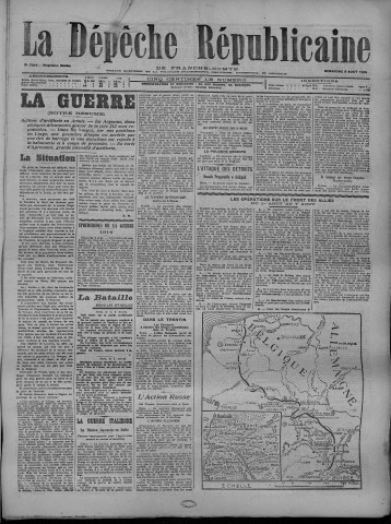 08/08/1915 - La Dépêche républicaine de Franche-Comté [Texte imprimé]