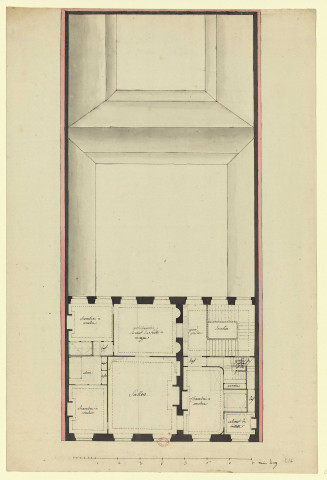 Plan d'une maison d'habitation [Dessin] , [S.l.] : [s.n.], [1750-1799]