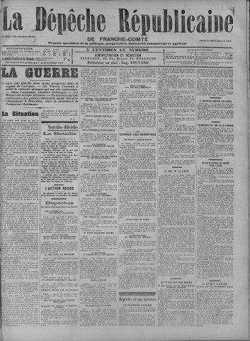 24/09/1914 - La Dépêche républicaine de Franche-Comté [Texte imprimé]