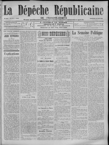 15/06/1913 - La Dépêche républicaine de Franche-Comté [Texte imprimé]