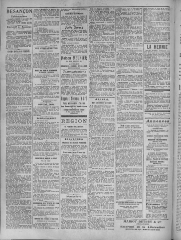 01/11/1918 - La Dépêche républicaine de Franche-Comté [Texte imprimé]