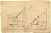 Maison Lefaivre, 124 rue du faubourg Saint-Honoré (angle de la rue Verte), Paris [image fixe] : deux plans / Pierre-Adrien Pâris , 1771/1775