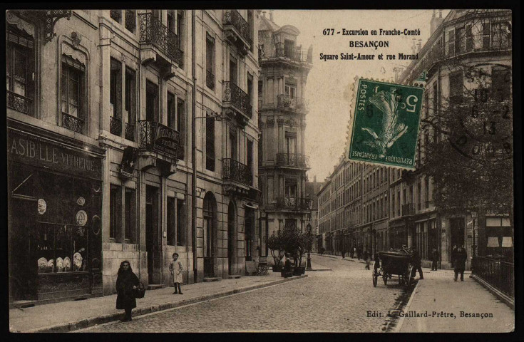 Besançon. Square Saint-Amour et rue Morand [image fixe] , Besançon : Edit. L. Gaillard-Prêtre, 1912-1913