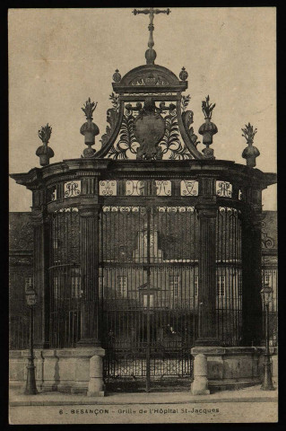Besançon - Besançon - Grille de l'Hôpital St-Jacques. [image fixe] , 1904/1909