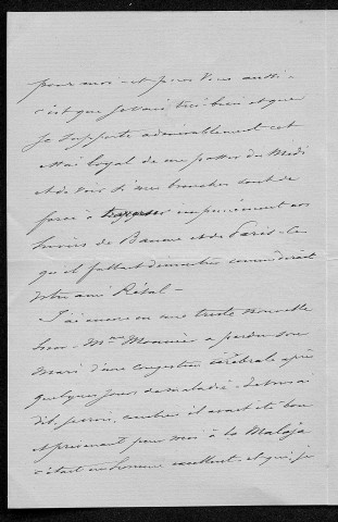 Ms 1982 - Lettres d'Edouard Grenier à Madame de Huppy-Neuville : 4 janvier 1895 - 11 novembre 1901 (tome III)
