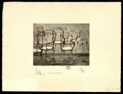 Conversation [Jardin des Tuileries, Paris] [estampe] / Céelle , [Paris : Atelier Georges Leblanc, 1975]