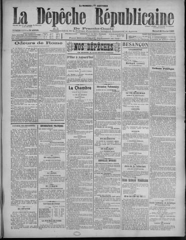 28/02/1925 - La Dépêche républicaine de Franche-Comté [Texte imprimé]