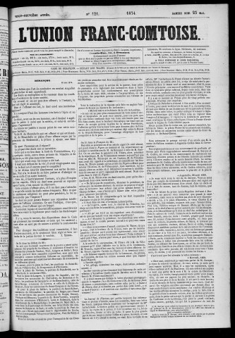 23/05/1874 - L'Union franc-comtoise [Texte imprimé]
