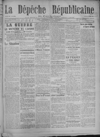 25/10/1917 - La Dépêche républicaine de Franche-Comté [Texte imprimé]