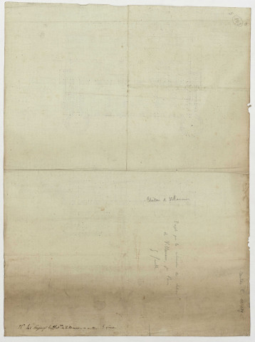 Vuillemenon, restauration du château, plans et rez-de-chaussée et du premier [Dessin] / [par Pierre-Adrien Pâris] , 1750/1799