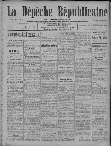 18/03/1910 - La Dépêche républicaine de Franche-Comté [Texte imprimé]