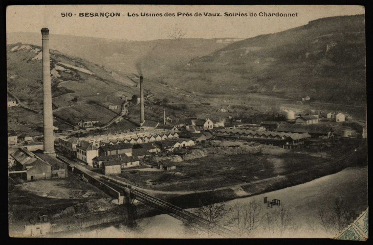 Besançon - Les Usines des Prés de Vaux. Soieries de Chardonnet [image fixe] 1904/1906