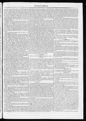 28/08/1849 - Le Franc-comtois - Journal de Besançon et des trois départements