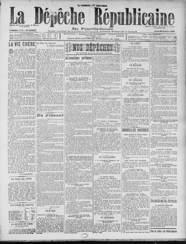 28/10/1926 - La Dépêche républicaine de Franche-Comté [Texte imprimé]