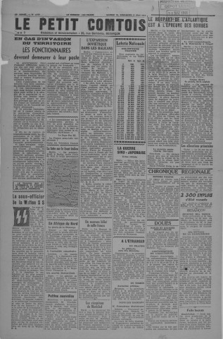 20/05/1944 - Le petit comtois [Texte imprimé] : journal républicain démocratique quotidien