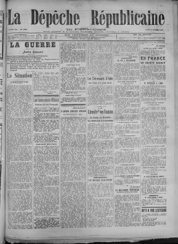 12/11/1917 - La Dépêche républicaine de Franche-Comté [Texte imprimé]