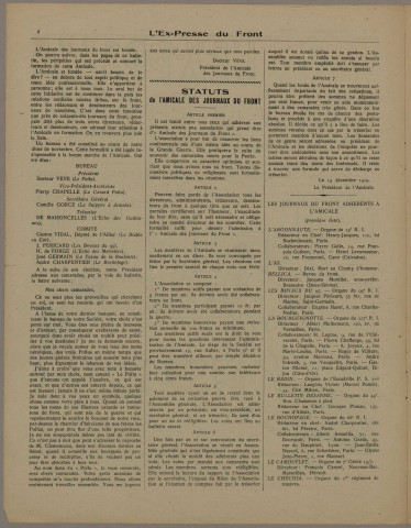 01/12/1919 - L'Ex-presse du front : organe mensuel