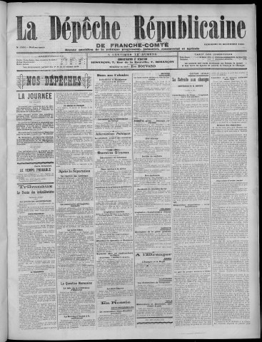 29/12/1905 - La Dépêche républicaine de Franche-Comté [Texte imprimé]