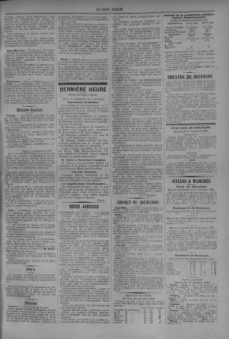 16/09/1883 - Le petit comtois [Texte imprimé] : journal républicain démocratique quotidien