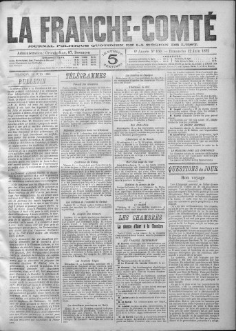 12/06/1892 - La Franche-Comté : journal politique de la région de l'Est