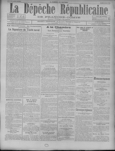 24/04/1930 - La Dépêche républicaine de Franche-Comté [Texte imprimé]