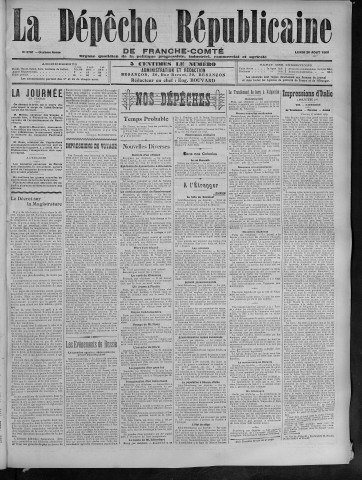 20/08/1906 - La Dépêche républicaine de Franche-Comté [Texte imprimé]