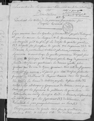 Ms Académie 14 - Troisième volume : année 1754. — Histoire et Éloquence