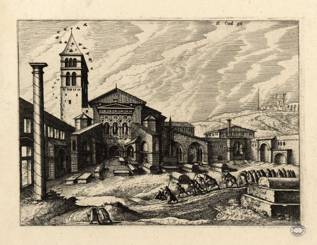 Eglise et cimetière [image fixe] / H. Cock excudt , 1550/1570
