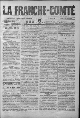 05/01/1893 - La Franche-Comté : journal politique de la région de l'Est