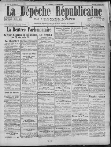 14/01/1931 - La Dépêche républicaine de Franche-Comté [Texte imprimé]