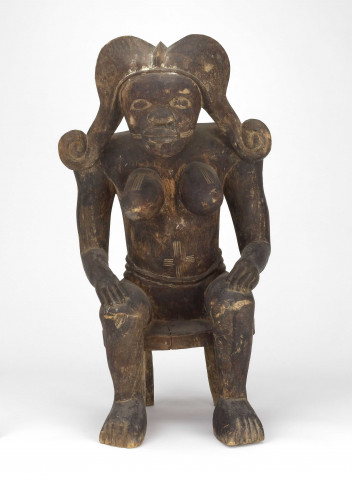 statue d’ancêtre Toukouho - sculpture Sénoufo, Côte d’Ivoirestatue de femme assise